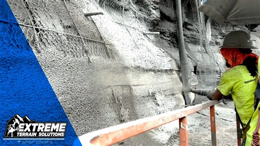 Our Extreme Terrain Solutions crew is on the ground in Stone Coal, Pike County, KY, taking on a highwall stabilization project in a tight, hard-to-reach area. From anchoring the slope to installing steel mesh and now applying shotcrete, our team is getting it done with precision and skill. These crews thrive in the kind of terrain most wouldn’t touch, and they make it look easy. When access is limited and the work is critical, Wright Concrete gets the job done. For shotcrete and stabilization wo