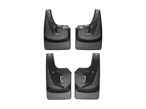 WeatherTech Custom No Drill Splash Guard MudFlaps compatible with Ram 2500/3500, Ram Truck 2500/3500, Front & Rear Set - Black