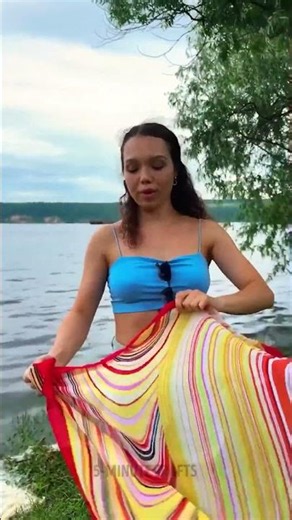 Summer hack: Turn a silk scarf into a cute purse bag on the go