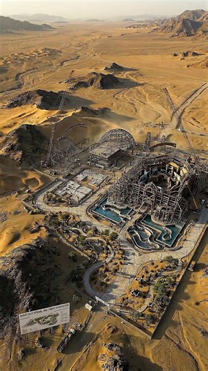 Watch Engineers Build a Massive Theme Park in the Desert 🎢🏜️ #themepark #sandzone #construction