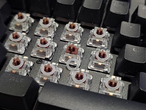 Keyboard keycaps O'Ring Installation and sound test in 40 seconds