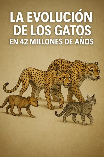 La evolución de los gatos en 42 millones de años. #SabiasQue #Curiosidades #animales #viralreelsシ #viralvideo | Animalia Increíble