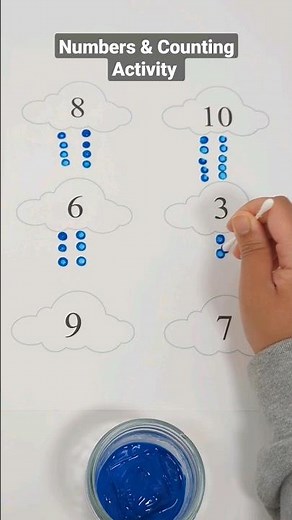 Numbers & Counting Raindrops Activity | Educational Videos for Children | Learning Activity