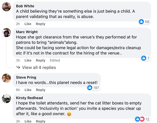 Singer leaves litter boxes in venue toilets for people who identify as animals