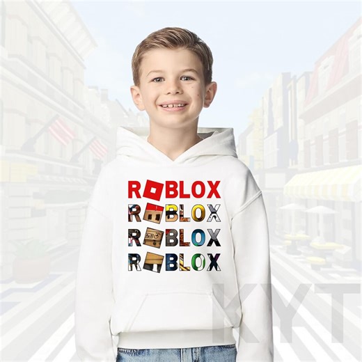 Roblox Youth Hoodie S-XL | Boy Girls Gaming Sweatshirt With Letter Art | Cotton Pullover - Etsy