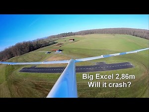 Simprop Big Excel planeur rc 2.86 m au terrain - Rc glider at the field