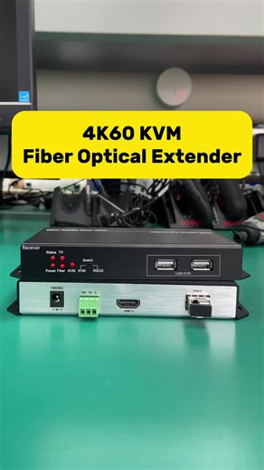 Uncompressed 4K60 HDMI USB2.0 Optical Fiber Extender up to 10KM. #orivision #fiberoptics #fiberoptic #optical #extensions #fiberextender #4k60fps