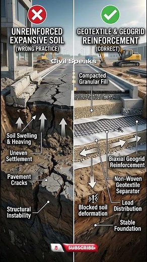 Geotextile vs Failed Road Base | Civil Engineering Explained #transportation