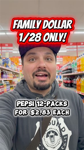 $2.83 for a 12 pack!? This is the lowest I’ve seen 12 packs of soda in a very long! I could totally get used to this- Family Dollar put out another $10 off your $25 purchase coupon! It is valid Wednesday, January 28 only! And this week for soda, Pepsi products are the thing to get. Not only do we have that $10 store coupon, but we have a manufacturer coupon that will stack! Remember with this $10 off your $25 purchase coupon at Family Dollar, you must be at $25 after all other coupons apply for 