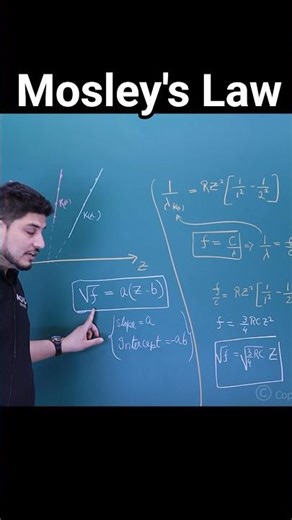 Mosley's law on X rays #neetphysics #modernphysics #moseley'slaw