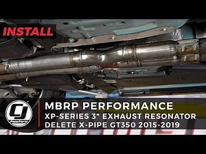 Mustang GT350 Install: MBRP 3" Stainless Steel XP-Series Exhaust Resonator Delete X-Pipe
