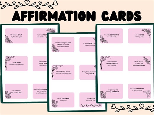 100+ Positive Affirmation Cards, Self Love Daily Motivation (PDF Download) - Etsy