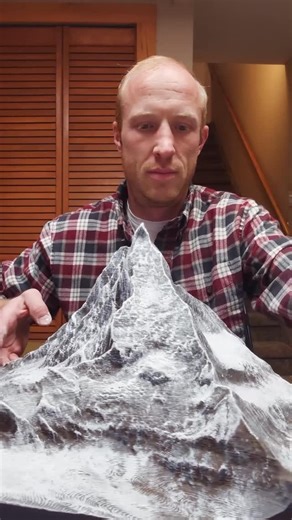 artwork_in_studio on Instagram: "Credit @modelmountains Turning this plain 3D print into a hyper-realistic scale model of the iconic Matterhorn in Zermatt, Switzerland It's renowned for it's iconic pyramidal shape and towering stature! This model was a blast to make and will make this customer very proud to relive his climbing adventure. Looking to own a model of your own? Let me know and I'll make it happen! #Matterhorn #mountaineering #hyperrealism #alps"