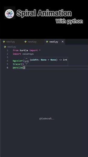 Python Turtle Spiral Animation 🐍✨ | Mesmerizing Coding Art #shorts