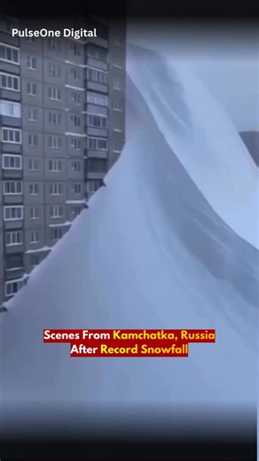 PulseOne Digital on Instagram: "Heavy snowfall blanketed Russia’s Kamchatka Peninsula on Tuesday, as intense winter conditions disrupted daily life across the remote Far Eastern region. Visuals show thick layers of snow covering roads, buildings, and vehicles, significantly reducing visibility and slowing movement in several areas. Local authorities reported that the snowfall followed a powerful weather system sweeping across the peninsula, accompanied by strong winds and freezing temperatures.