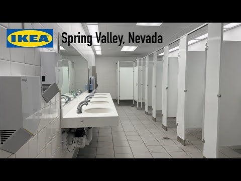 Family Men’s Women’s Restroom | AS Afwall Toilet Flush, Dyson Airblade V | IKEA, Spring Valley, NV