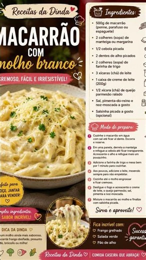 Macarrão ao molho branco