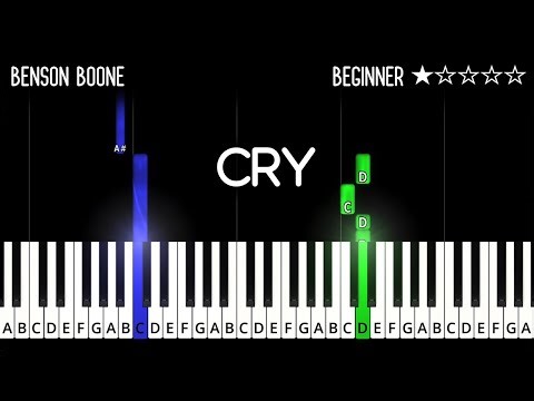 Benson Boone - Cry - EASY Piano Tutorial
