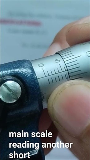 Screw Gauge Main Scale Reading Finding