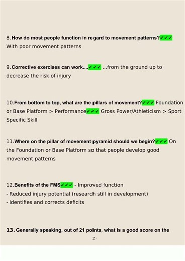 Functional Movement Screen FMS Study Guide 2023 Questions and Answers Verified Answers3700