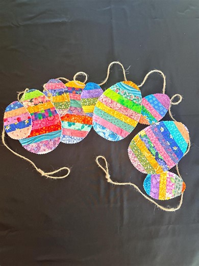 Easter Egg Banner Bunting, Fabric, Quilted, Holiday Decor - Etsy