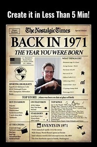 Back in 1975, What Happened in 1975, 1975 Back in the Day, Unique Birthday Gift, Nostalgic Gift, Editable Gift, Newspaper Gift | Edit Online - Etsy
