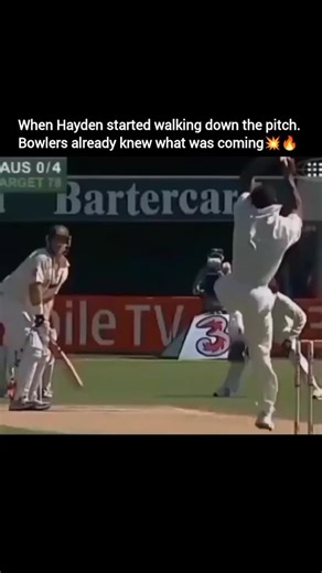 ʀᴏʜᴀɴ ⸙ on Instagram: "This post shares a 33-second compilation video of Matthew Hayden charging down the pitch against fast bowlers in early 2000s Tests, edited with upbeat music to highlight his explosive pull shots and sixes that often left opponents reeling. Hayden's aggressive approach, including walking at 150 km/h deliveries to unsettle bowlers, underpinned his formidable Test record of 8,625 runs at 50.73 average, with 30 centuries, as noted in cricket analyses of Australia's golden era.