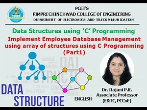 Implement Employee Database Management using array of structures using C Programming (Part1)