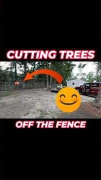 Cutting trees off the fence line