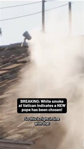White smoke is currently pouring from the chimney of the Sistine Chapel in Vatican City, indicating a new pope has been chosen. #pope #newpope #catholicchurch #popefrancis #vaticancity #vatican #rome | NBC Chicago