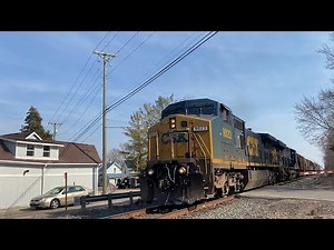 CSX DASH 9 First Time Catch!! CW44-9 Leads Grain Train w/ Ominous Horn!