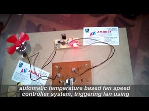 automatic temperature based fan speed controller system, triggering fan using rf remote and without