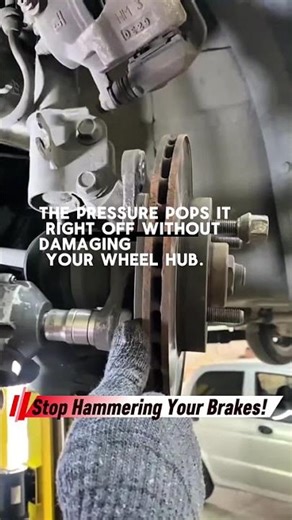 The SECRET Way to Remove Stuck Brake Rotors! 🚗💨 #satisfying