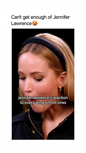 Jennifer Lawrence reaction to every hot wing on hot ones #shorts #shortvideo #celebrity #viral | Calvin Anderson