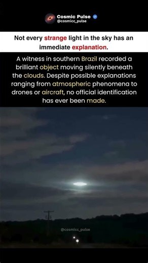 A Mysterious Light Beneath the Clouds Left Everyone Speechless 😳🌩️ #shorts #viral #ufo #trending