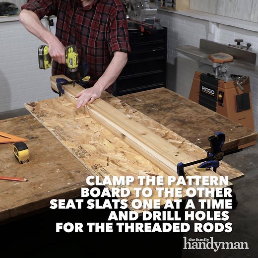 338K views · 379 reactions | Beautify your patio, deck or porch this summer with this attractive, easy-to-construct outdoor trestle bench. FULL PLANS —> https://trib.al/RzmlFT9 | Family Handyman | Facebook