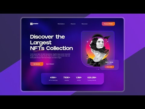 Designing a NFT Website Landing Page UI Design | Figma Tutorial