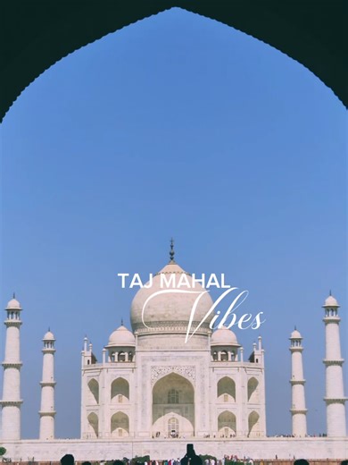 The Taj Mahal — a timeless symbol of love built by Emperor Shah Jahan for Mumtaz Mahal. One of the most beautiful wonders in the world. 🤍🏛️✨ #TajMahal #Agra
