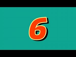 6 Second Countdown Timer ⏰ | Bright green screen and huge numbers