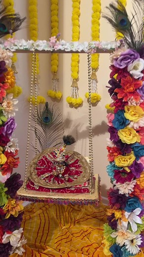 #janmashtami #krishankanhaiya #krishan #krishanjanmastmi #kanhaji #kanha #jhulla #decor #janmastami_special #janmashtmidecoration #janmashtmicelebration #theme #multicolor #trashintotreasure