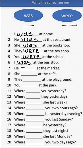 English Grammar | Use was and were