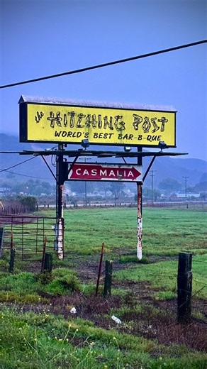 Ron & Erna Vicente on Instagram: "The quintessential Santa Maria steak experience… @hitchingpostcasmalia Hitching Post (Casmalia) – A Santa Maria style barbecue institution run by the Ostini family since 1952, featuring oak‑pit grilled aged beef. The restaurant was originally part of a hotel and saloon dating back to the early 20th century which really adds to the whole cowboy dining atmosphere. We split the 32oz Bone-In Rib Chop cooked medium-rare and it was delicious!!! Note, they can get busy