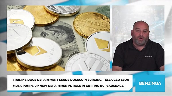 Trump's DOGE Department Sends Dogecoin Surging. Tesla CEO Elon Musk Pumps Up New Department's Role In Cutting Bureaucracy.