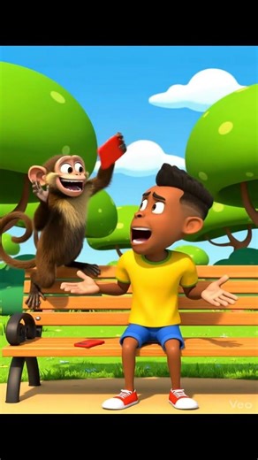 This Monkey Outsmarted a Human 😂🐒 (Wait for it!) #funny #animation #monkey #cartoon #cartooncomedy