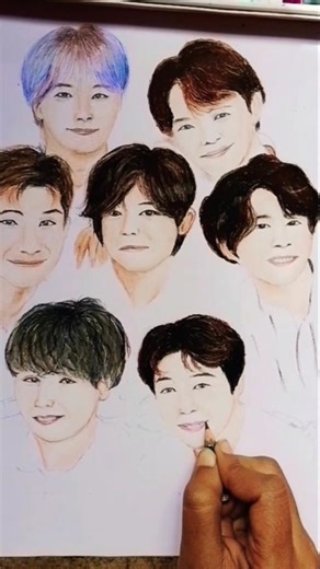 BTS ❤️ Drawing # part -7 #drawing #drawing for bts lovers 😍#artist #art #shorts