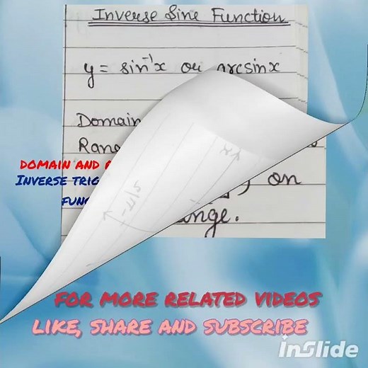 Inverse trigonometry: Inverse sine function, it's principal values domain, range and graph