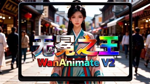 无冕之王WanAnimate V2常用全功能讲解~人物换脸|换头|换服装~视频换背景~视频二创~视频去字幕|去水印