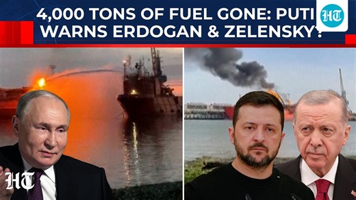 Russia drone ignites Turkish tanker inferno just inches from NATO soil, forces Romanian exodus