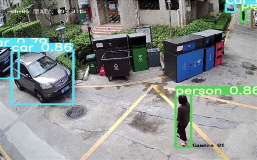 【猿码素材】海康大华宇视监控摄像头实时目标检测与物体识别演示