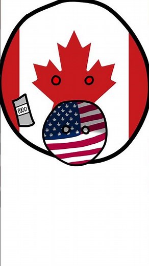 "Canada Should be the 51st State" #politics #countryballs #countryballanimation #ww1 #canada #usa
